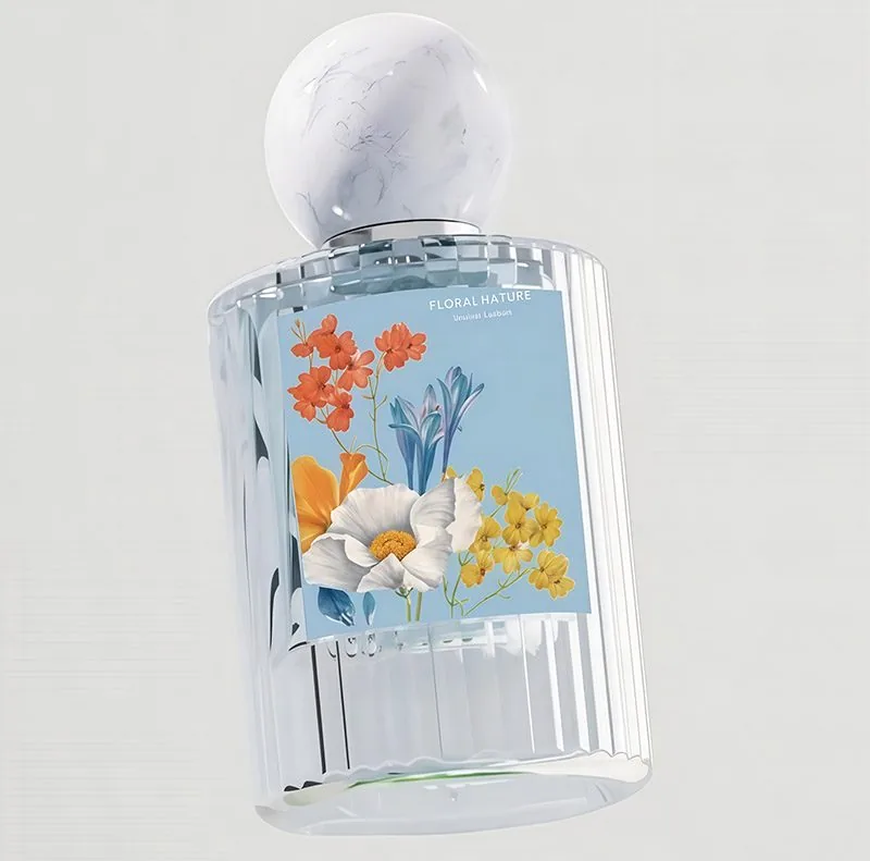 50ml glass perfume bottle with sphere cap