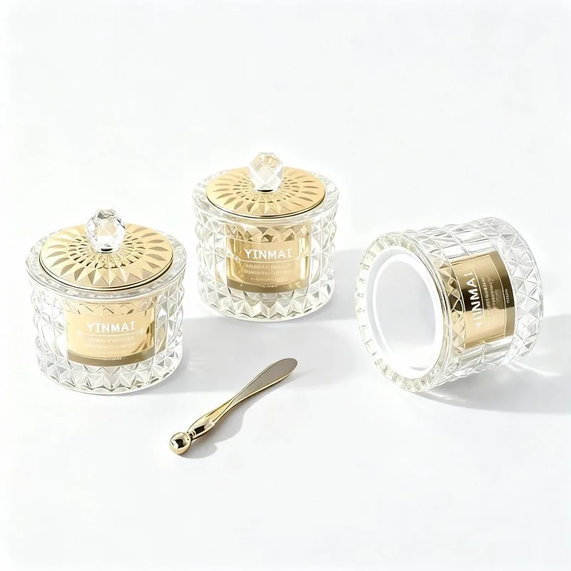 50ml amber glass cream jar - UV protection