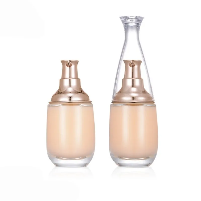 30ml clear glass foundation bottle - minimalist design