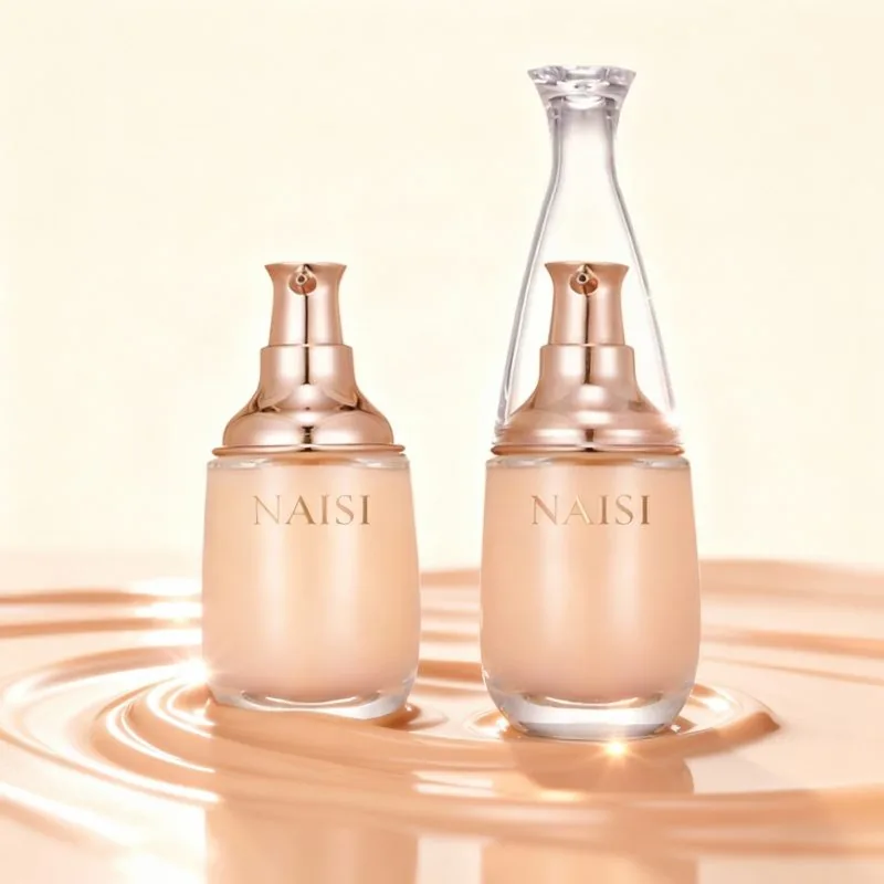 cosmetics foundation glass bottle