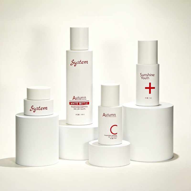 glass bottle set for face care - serum toner cream glass bottle set for face care - serum toner cream