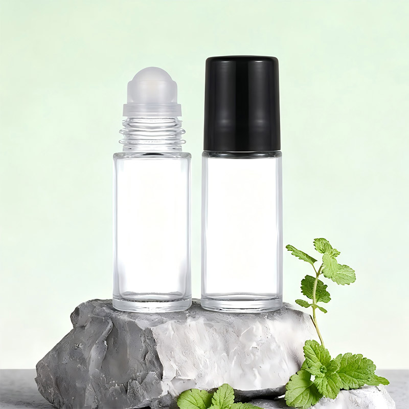 NS-G011 Wholesale 50ml cylindrical glass ball-shaped perfume/deodorant empty bottles