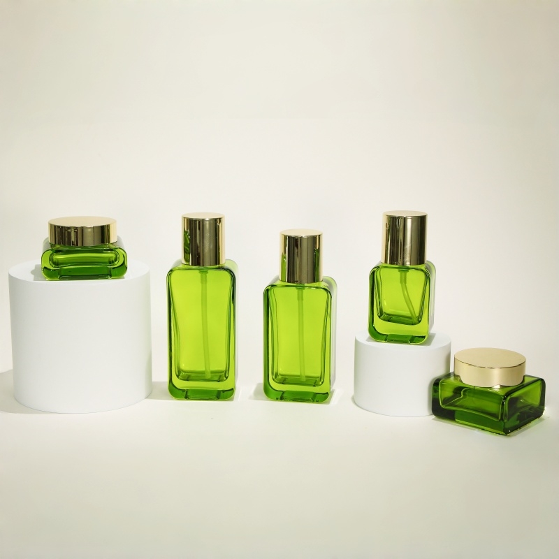 NS002 Flat Square Glass Bottle Cosmetic Packaging