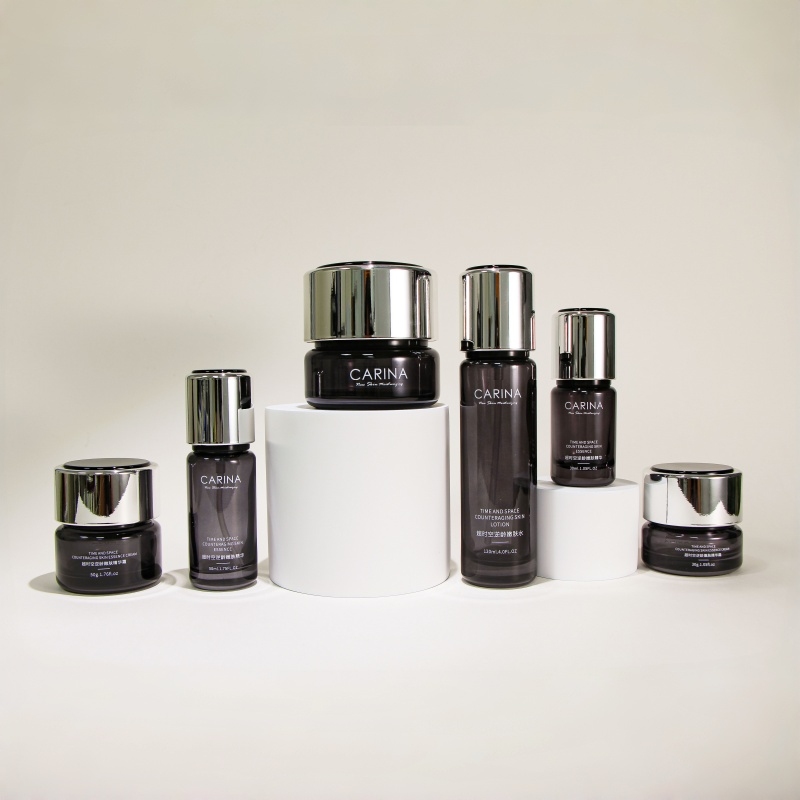 NS006 Glass Cosmetic Containers 30ml 30g 50g Glass Jars For Cosmetics