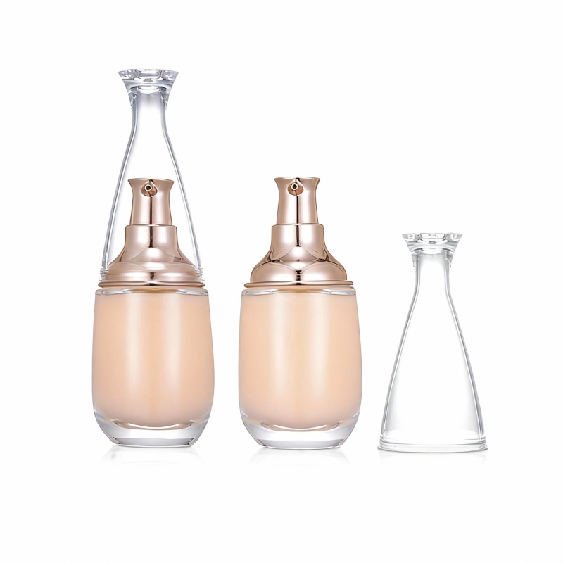 NS-F005 40ml oval clear glass bottle Foundation liquid bottle