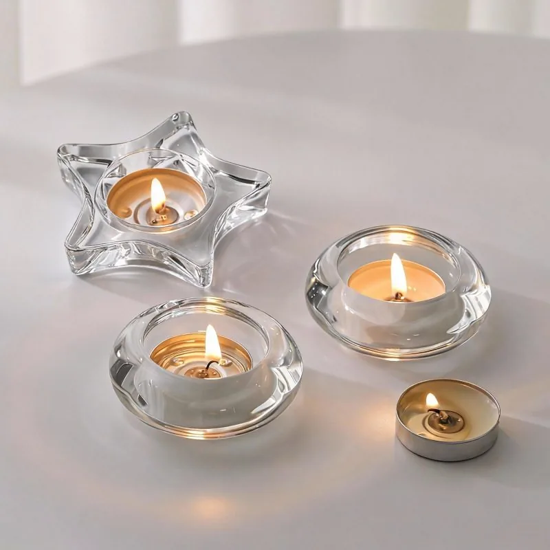 Customizable irregularly shaped glass candlesticks