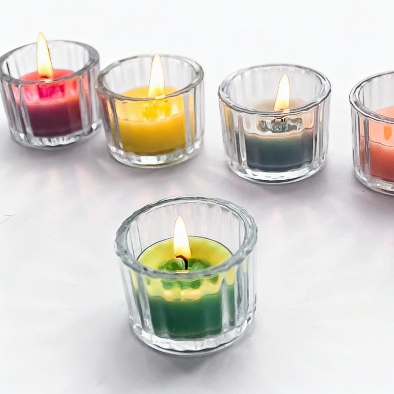 NS-L005 China Hot Selling Refillable Glass Empty  Candle Cup Ornament