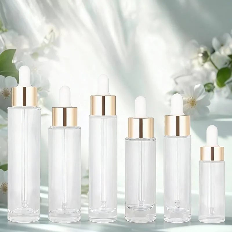 15 ml, 20 ml, 30 ml, 40 ml, 50 ml, flacher, hoher, zylindrischer Glasbehälter für ätherische Öle