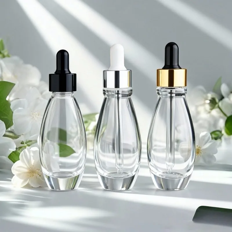 Luxuriöse ovale Tropfflasche mit ätherischen Ölen, 30 ml