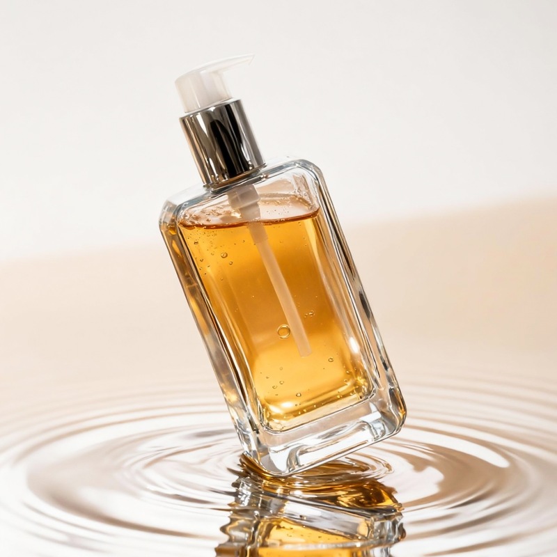 NS-029 250ml 8oz Large Capacity Square Essential Oil Spray Pump Bottle