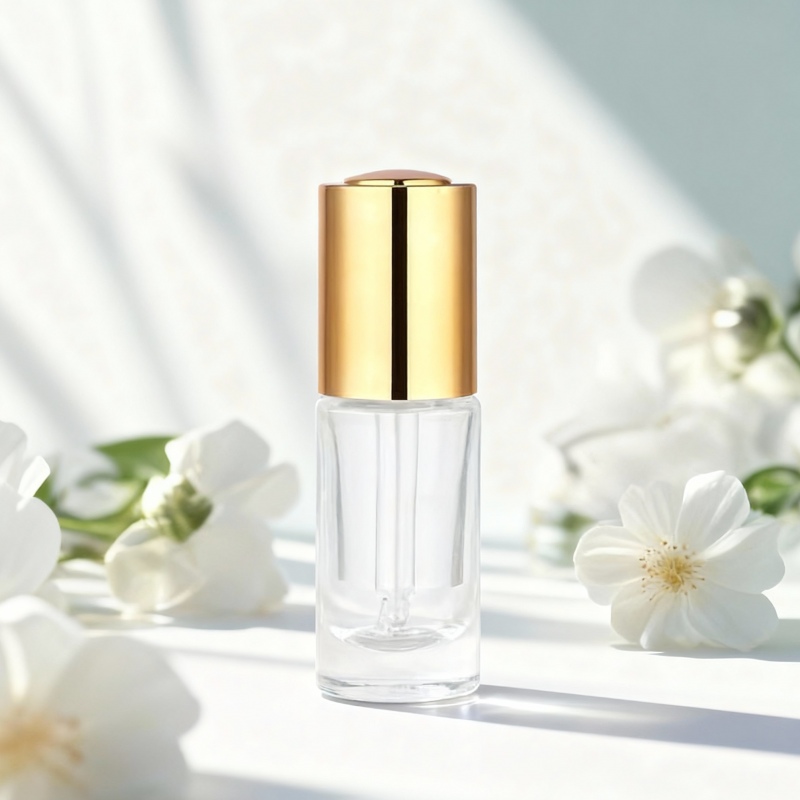 NS-D026 Wholesale 15ml Round Dropper Press Glass Bottle