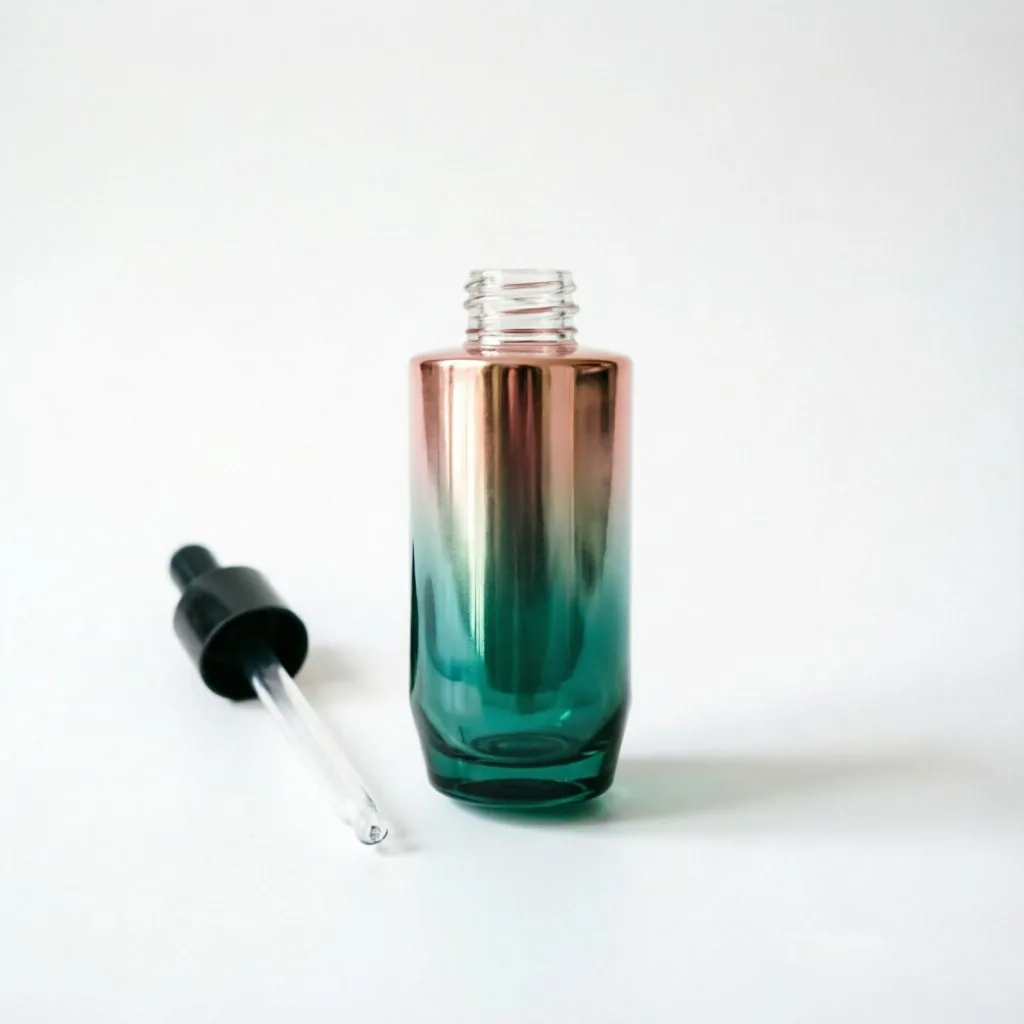 Iridescent Gradient Glass Dropper Bottle
