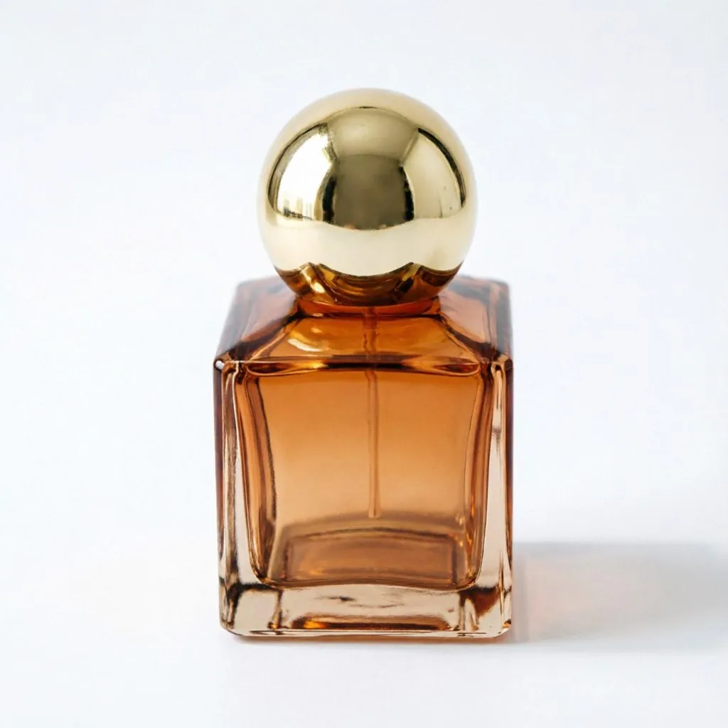 Brown Glass 향수 병 포함 Gold Cap