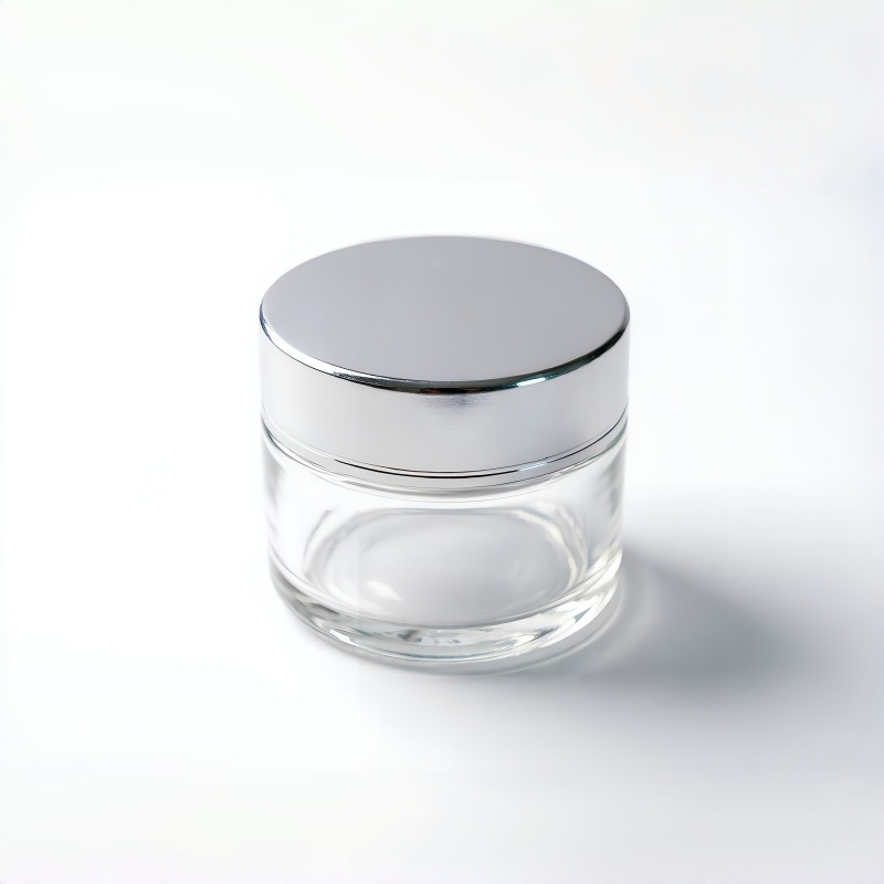 투명 반투명 Cosmetic 크림 용기 포함 Silver Lid