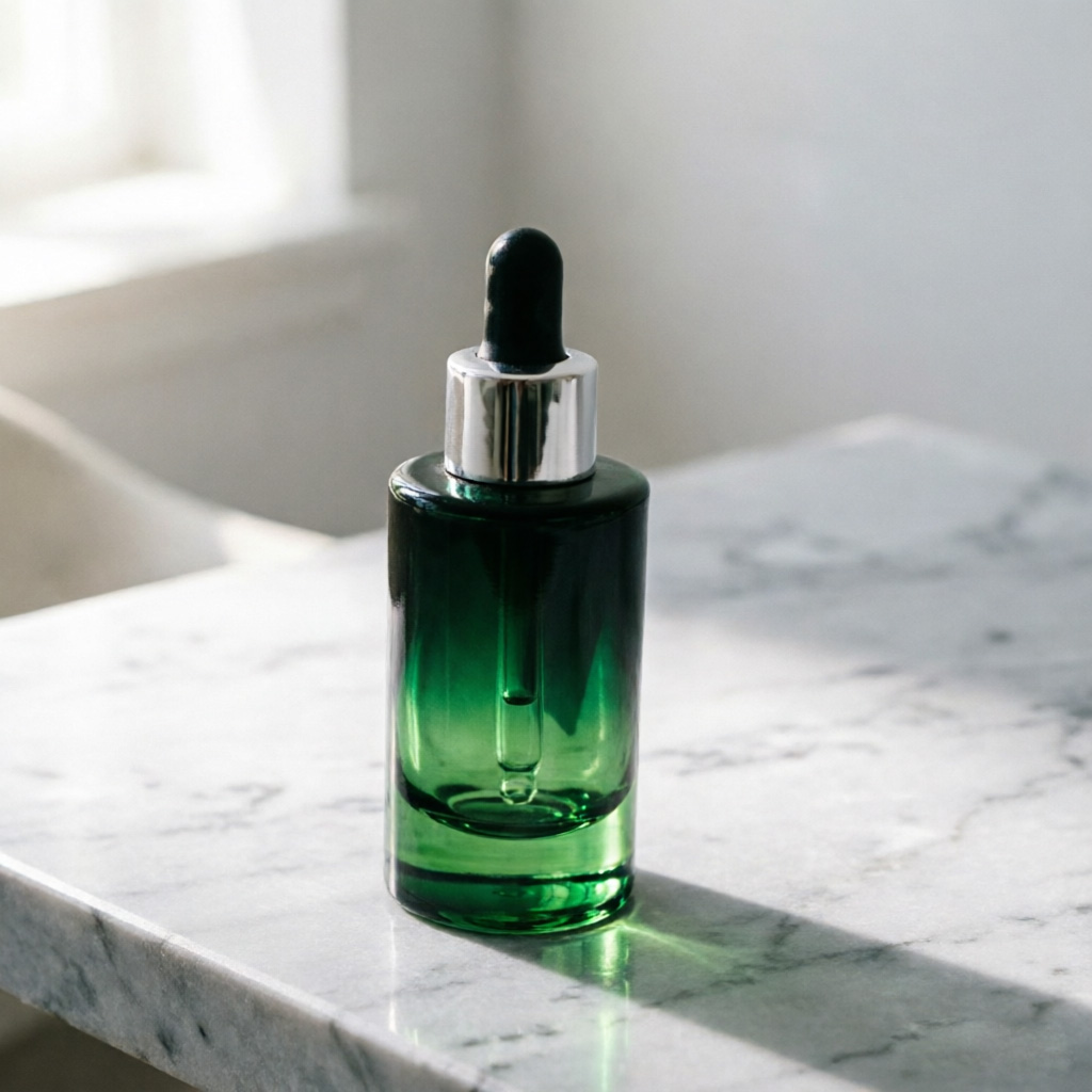 Green Gradient Glass Serum флакон