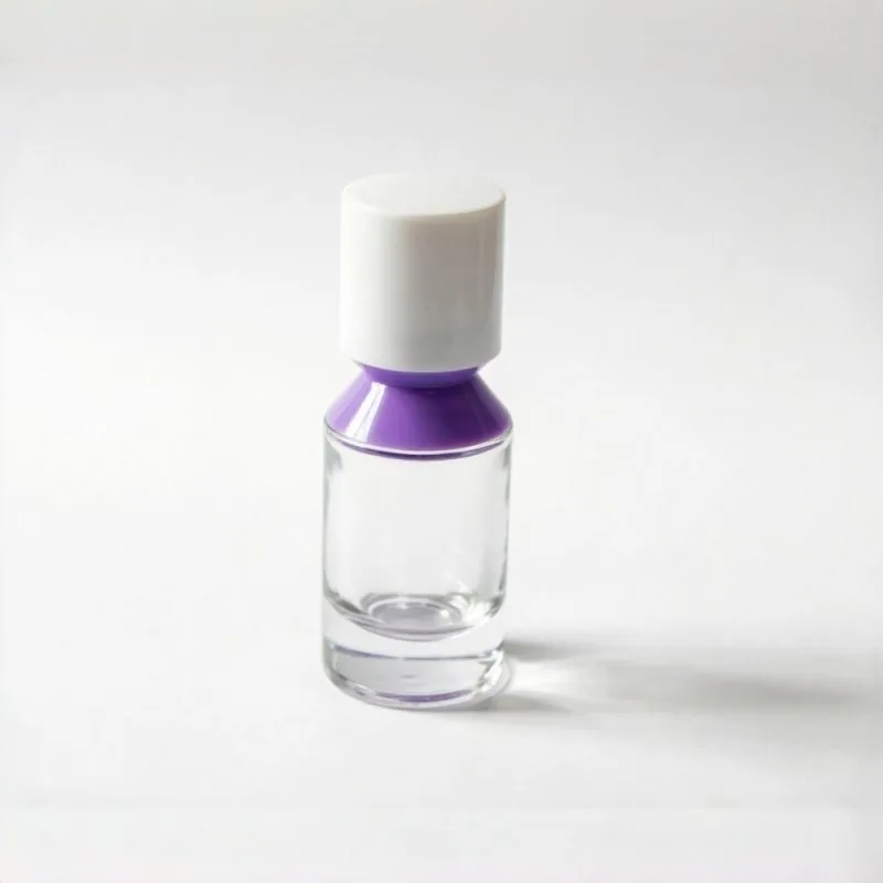 Purple Bottleneck 투명 Glass Cosmetic Bottle 포함  Artistic Cap 15ml 30ml