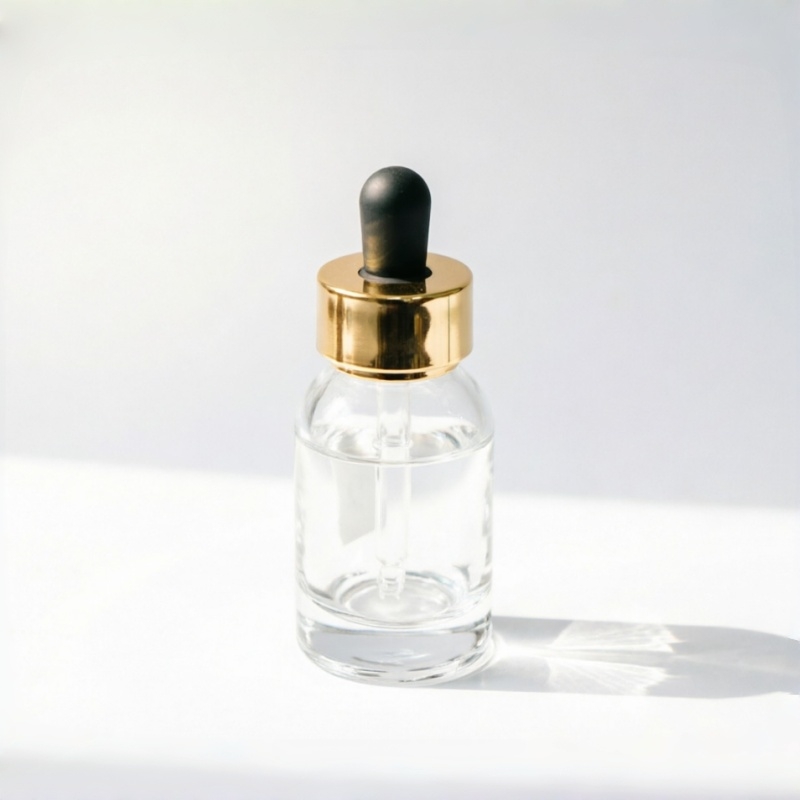 투명 Glass 롤러 병 포함 Gold Cap 30ml