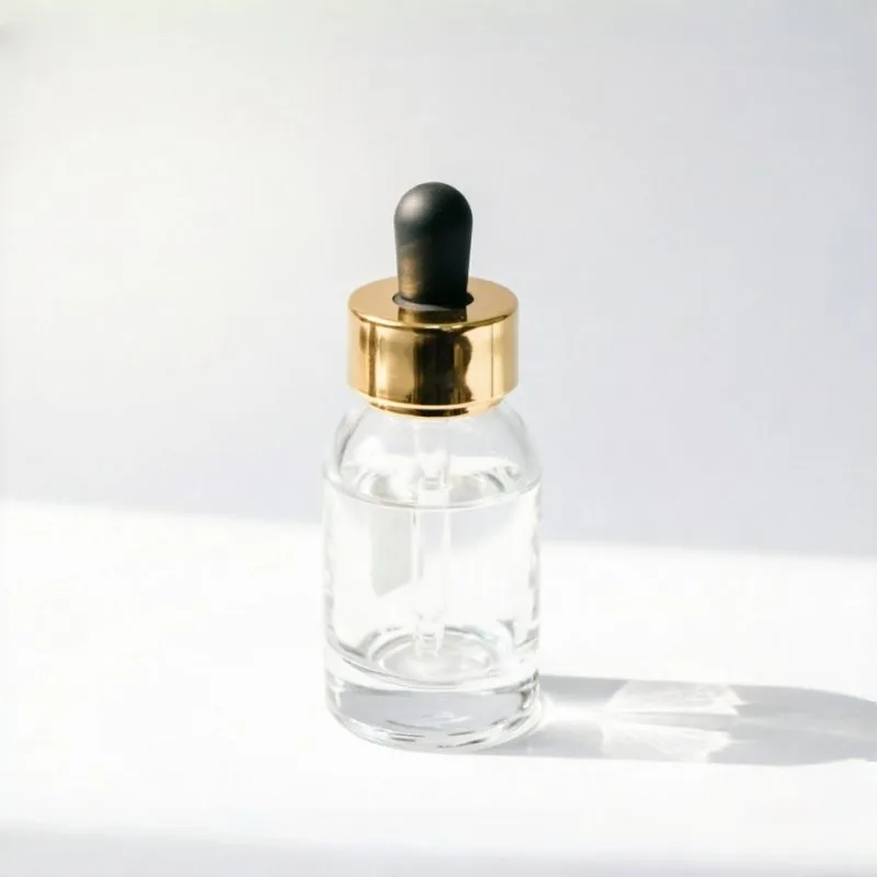 투명 Glass 롤러 병 포함 Gold Cap 30ml
