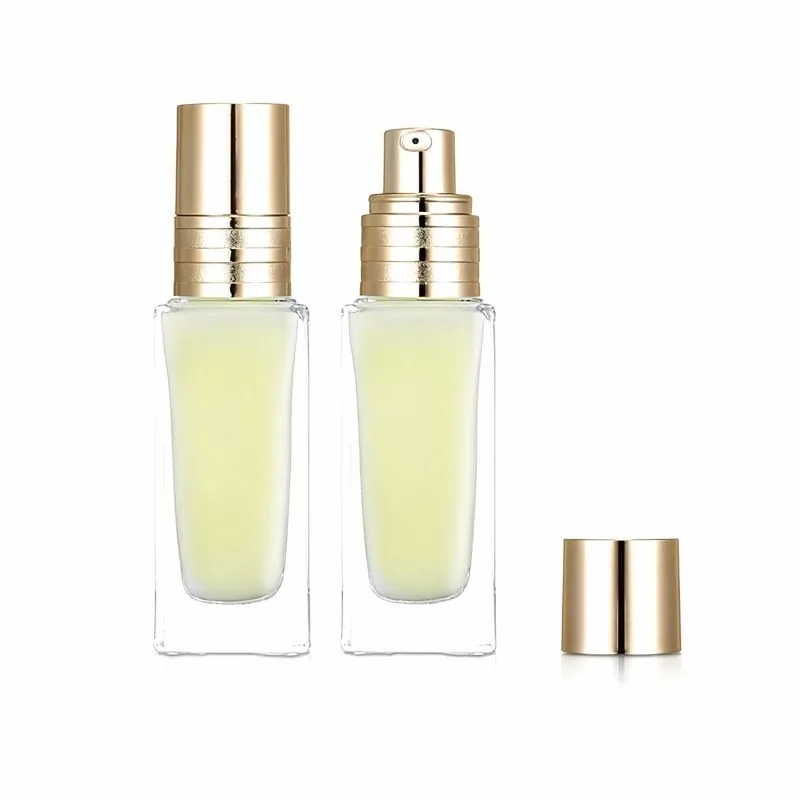 30ml Cam Kare Şeffaf Losyon Şişeleri