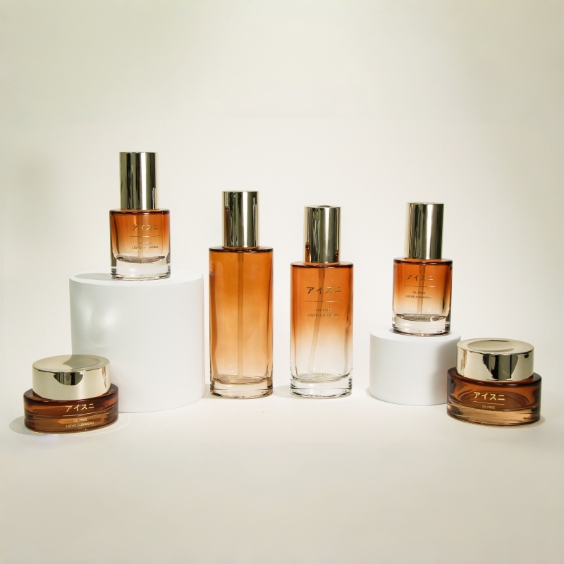 The popular oval glass packaging beauty bottle