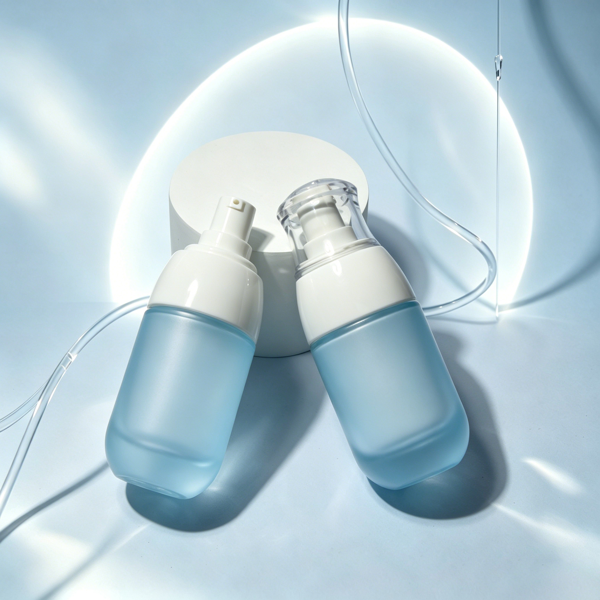 Light Blue Glass Spray Bottle 30ml