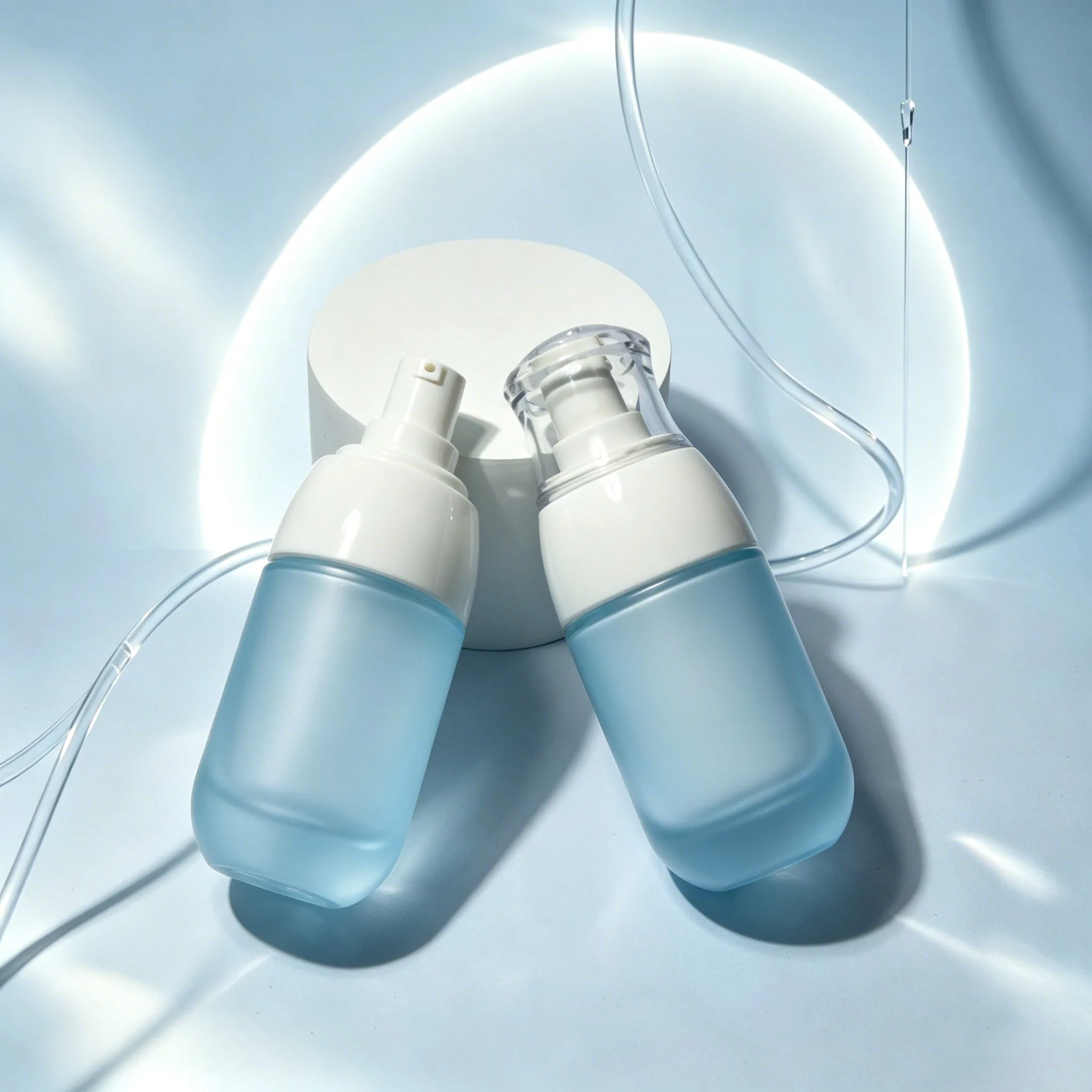 Light Blue Glass Spray Bottle 30ml