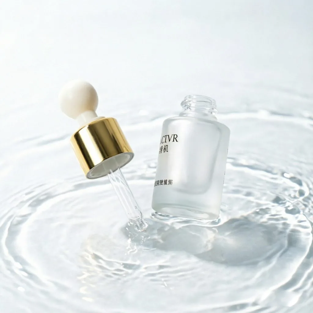 반투명 square 유리 스포이드 병 포함 gold cap 용 serum 패키징