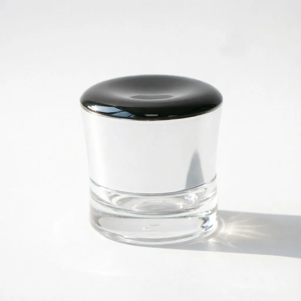 10g Clear Glass Cream Jar with Silver Lid