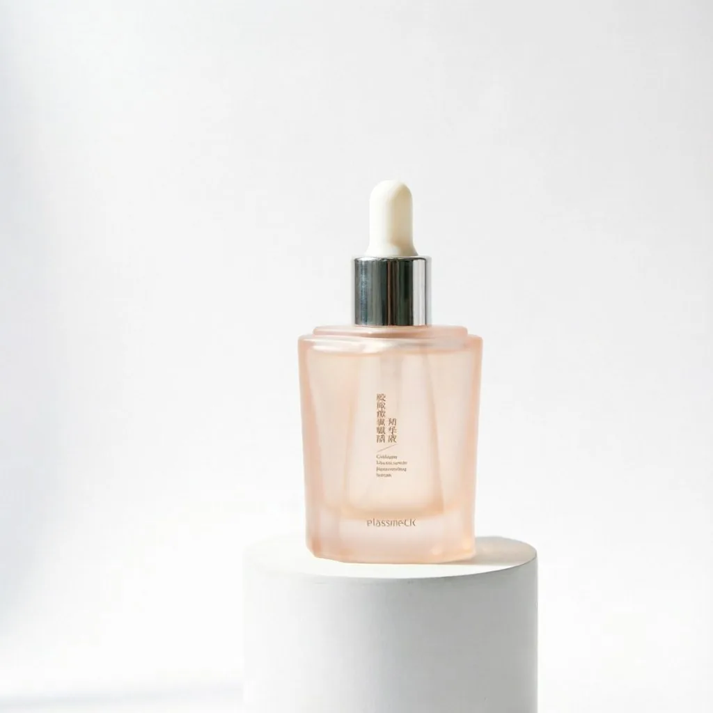Pink Ribbed Glass 에센셜 오일 병 포함 Silver Dropper