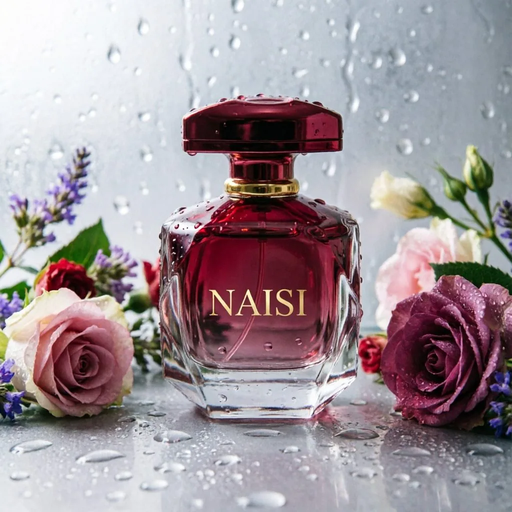 Octagonal Glass Perfume Bottle with Gold Cap 50ml