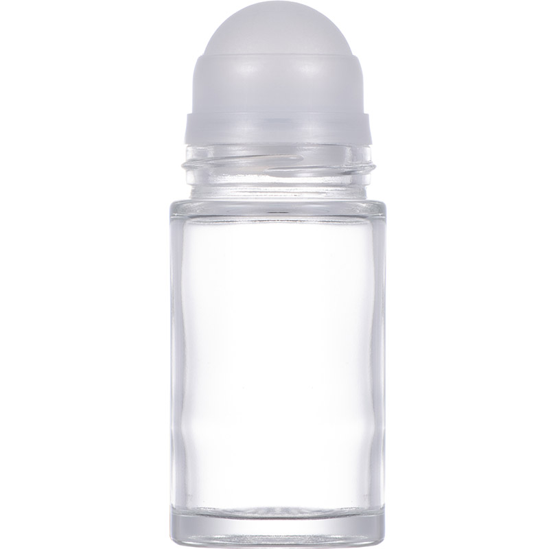 NS-G010 50ml Unique clear Glass Roll on Deodorant Bottles for Body