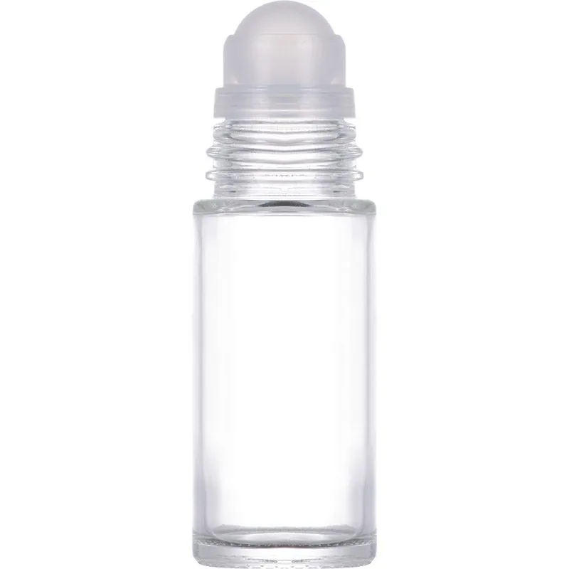 Bouteilles vides de parfum/déodorant en forme de boule de verre cylindrique de 50 ml, vente en gros