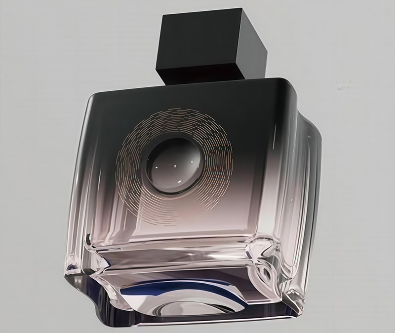 NS-X030 Luxury High Quality 50ml Dark Blue Frosted Glass Bottle