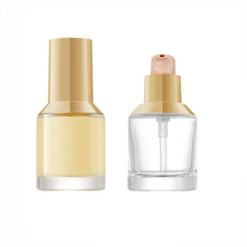 Sarı kapaklı 30ml Boş Likit Fondöten cam Şişe