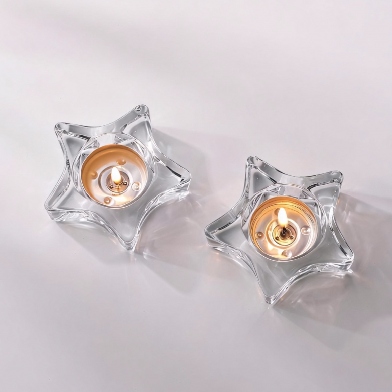 NS-L002 Customizable irregularly shaped glass candlesticks