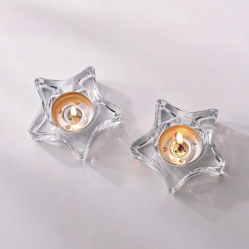 Customizable irregularly shaped glass candlesticks