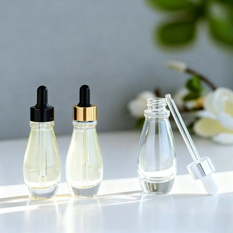 Luxuriöse ovale Tropfflasche mit ätherischen Ölen, 30 ml