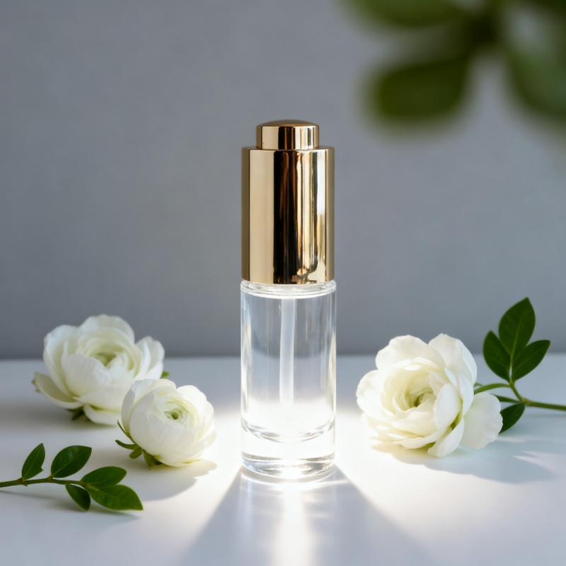 NS-D026 Wholesale 15ml Round Dropper Press Glass Bottle