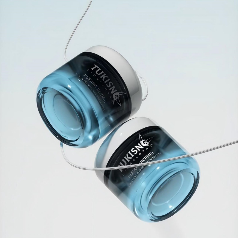 NS-M010 50g cylindrical glass facial cream jar with gasket