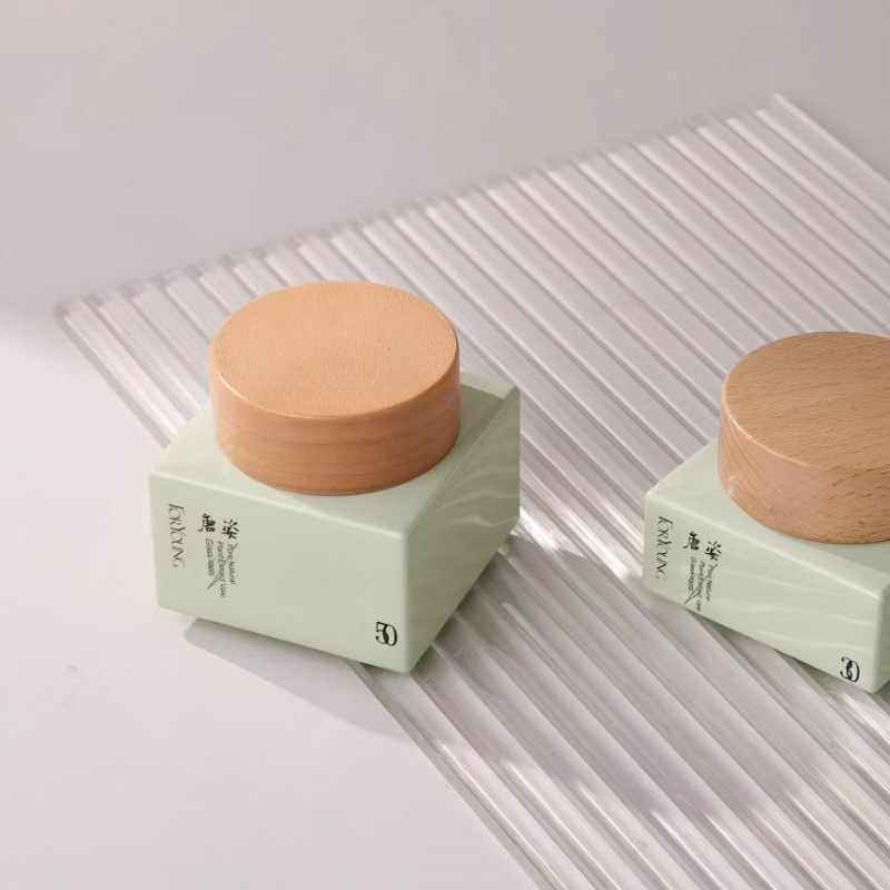 NS-M012 30g 50g Hot Sale Luxury Cosmetic Packaging Glass Jar Cream Jar Custom logo Cream Jar