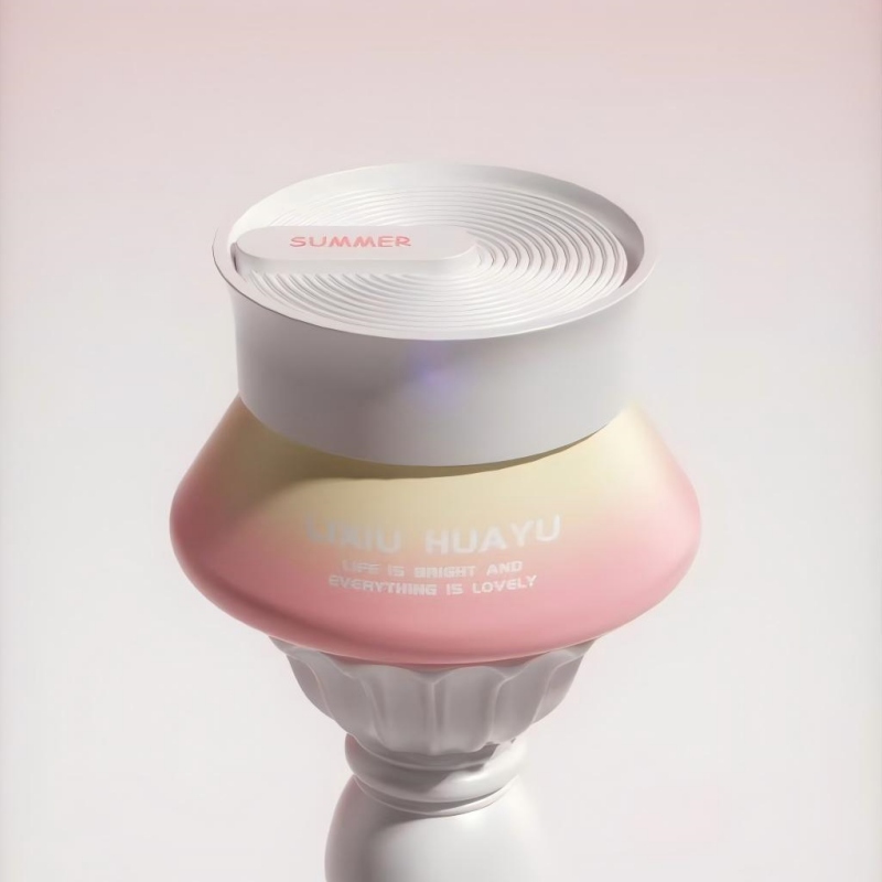 NS-M014 30g 50g Fashionable conical glass cream jar