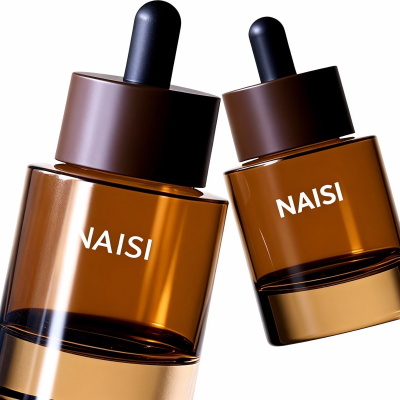 NS-D007 50ml, 80ml, 100ml thick-bottomed cylindrical bottle cosmetic essence liquid transfer bottles