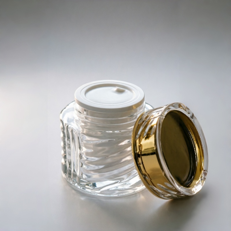 Refillable 50ml Glass Cremetiegels für Sustainable Skincare Brands
