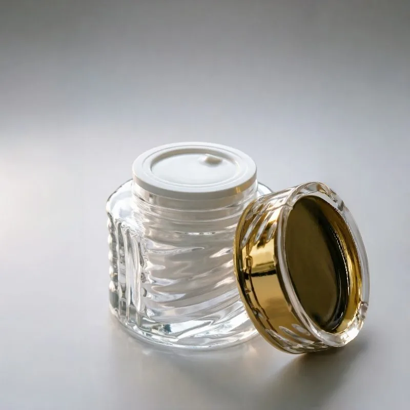 Refillable 50ml Glass Cream банкаs for Sustainable Skincare Brands