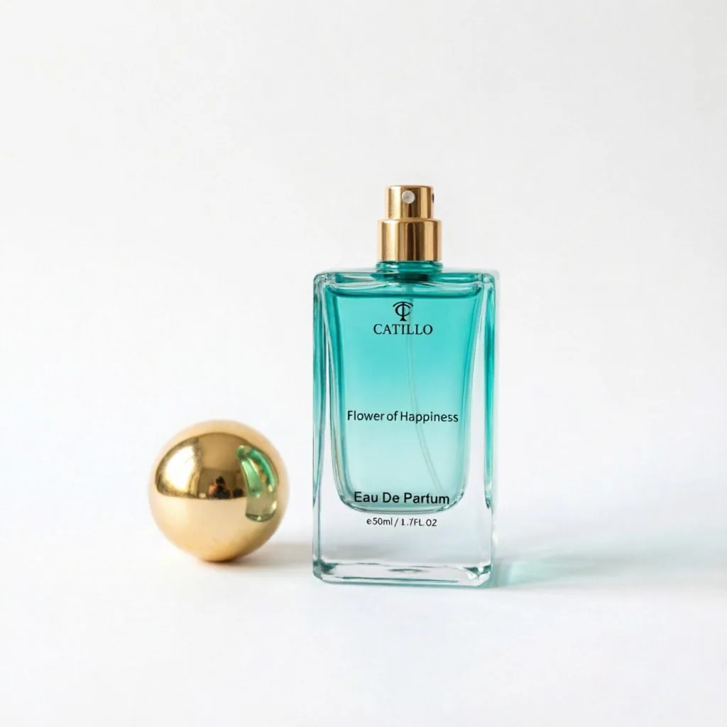 Green Square Perfume Bottle with Matte Finish