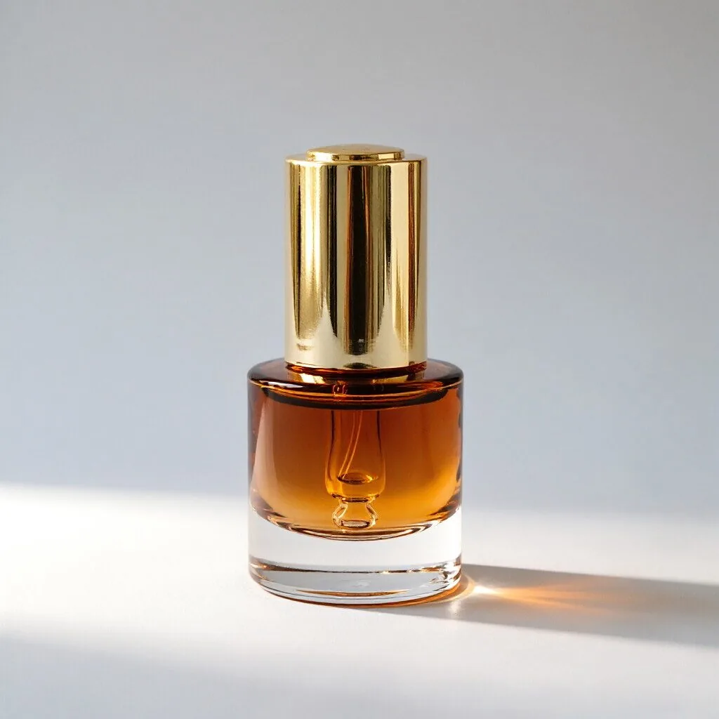 Luxury Amber Glass Serum Pump Bottle