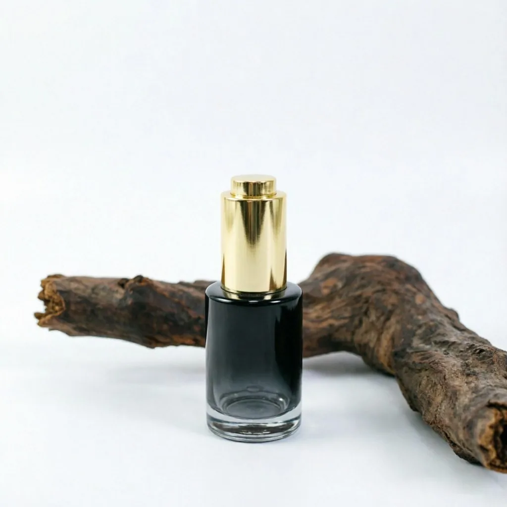 Black Gradient Glass Essence Bottle