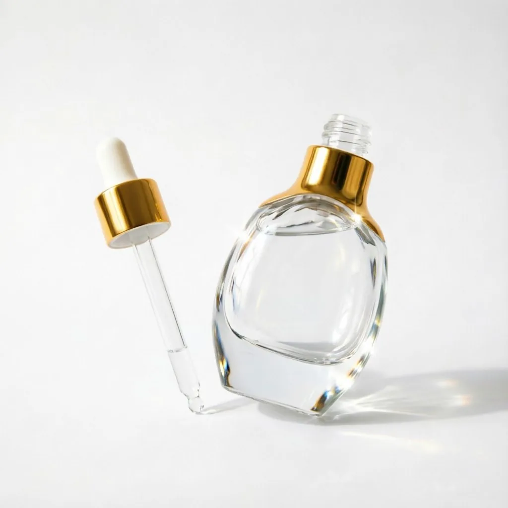 Clear Round Glass Essential Oil Dropper Bottle