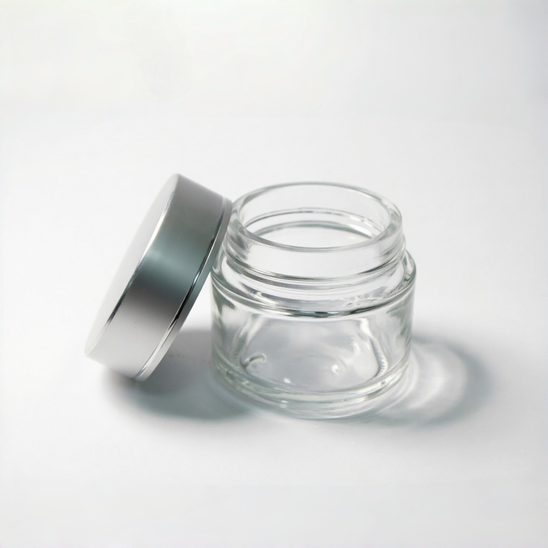 투명 반투명 Cosmetic 크림 용기 포함 Silver Lid