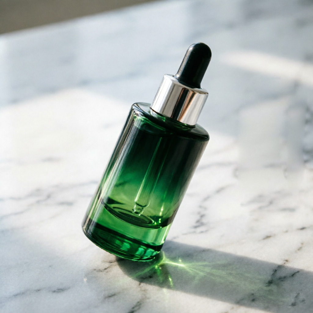 Green Gradient Glass Serum флакон